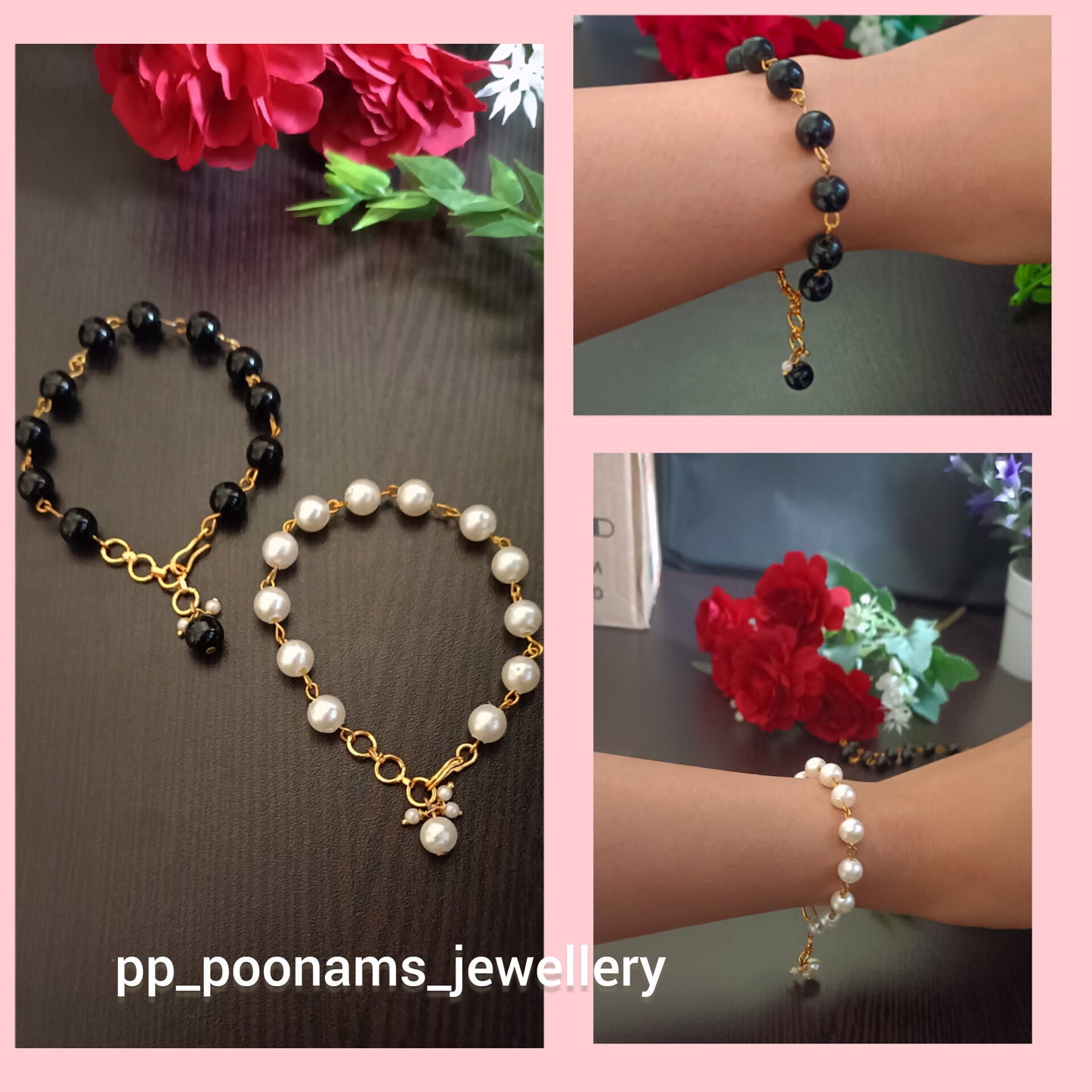 Combo of 2- Gold Plated Beads Bracelets