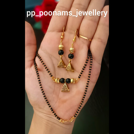 Gold Plated Beads Mangalsutra