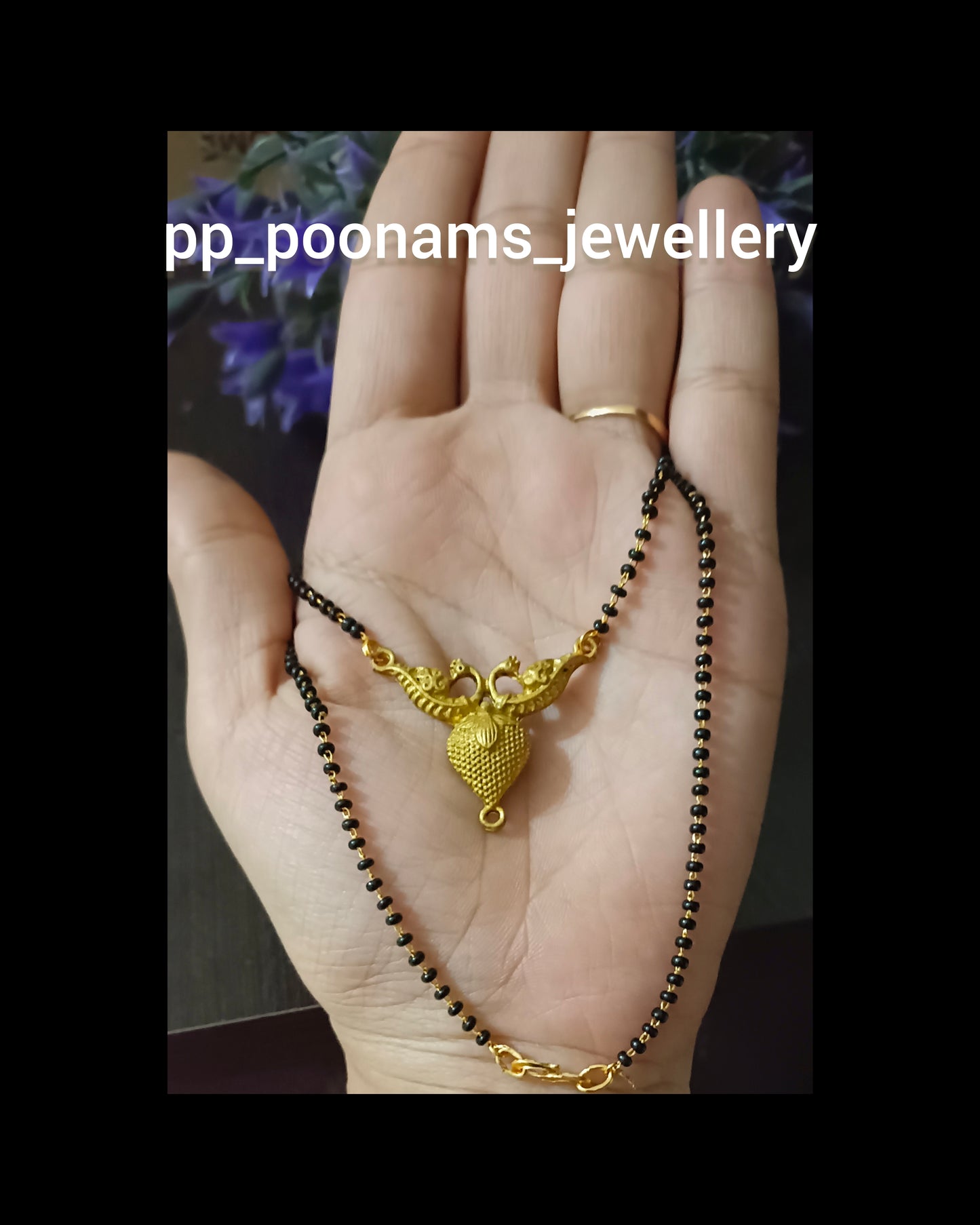 Combo of 2- Gold Plated Matte Finish Pendant Mangalsutra