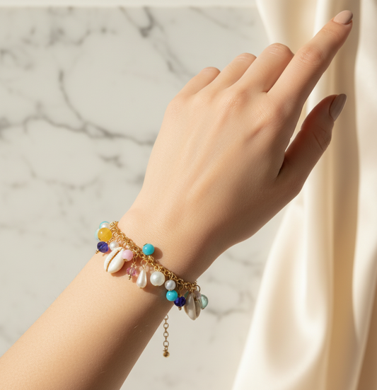 Unique Adjustable Chain Shell Bracelet