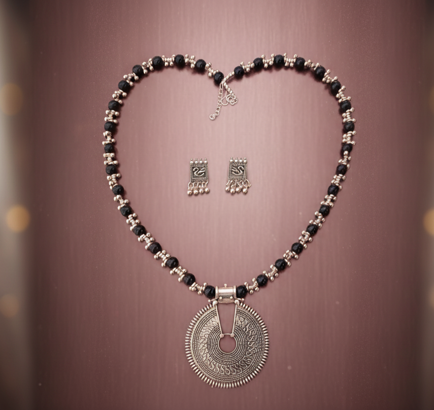 Oxidised Necklace Set