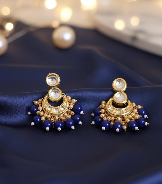 Meenakari Kundan Chandbali Earring