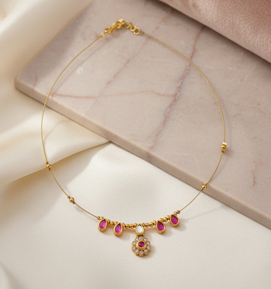 Invisible Brass Chain Necklace