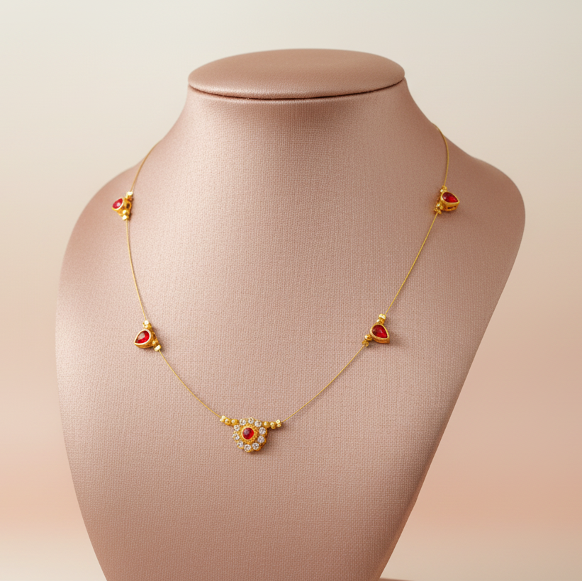 Invisible Brass Chain Necklace