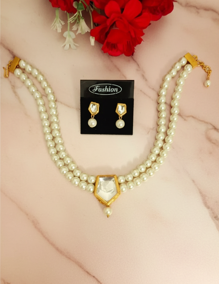 Gold Plated Meenakari Kundan Choker Set