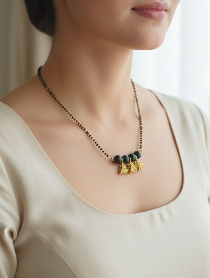 Gold Plated Antique Piece Mangalsutra