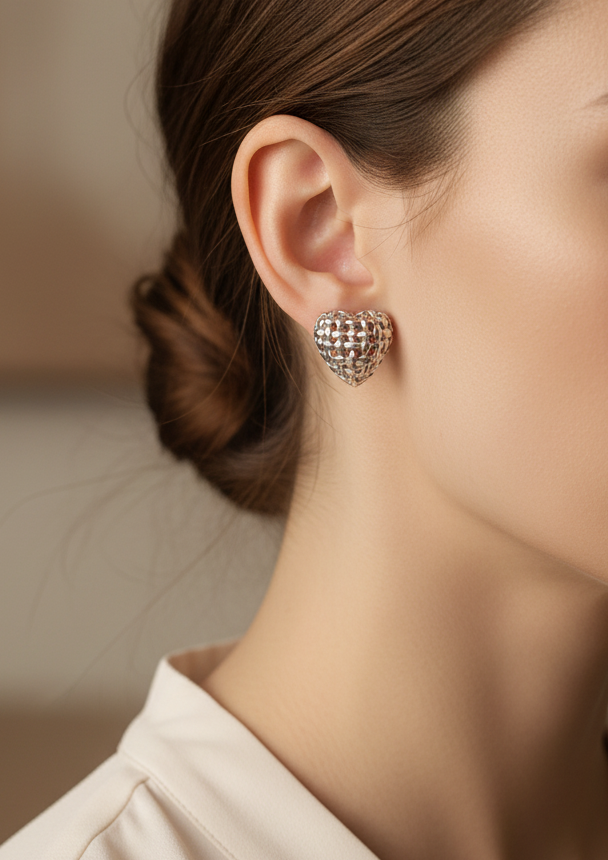 Anti-Tarnish Heart Shape Earrings