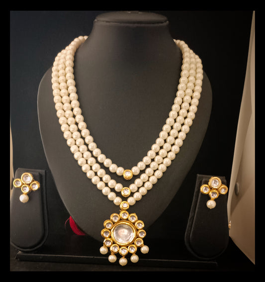 Kundan Pendant Necklace Set