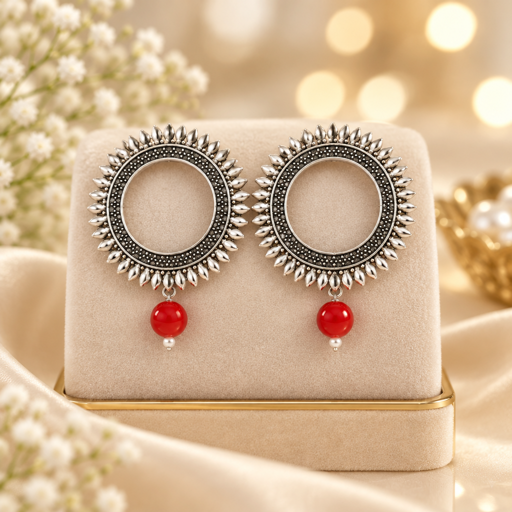 Oxidised Silver Plated Earrings