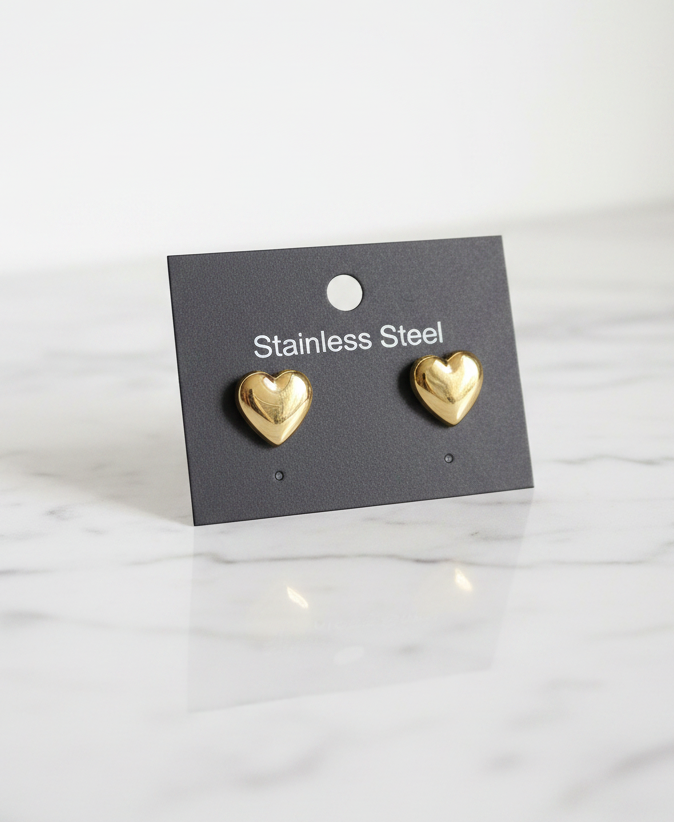 Anti-Tarnish Heart Shape Earrings