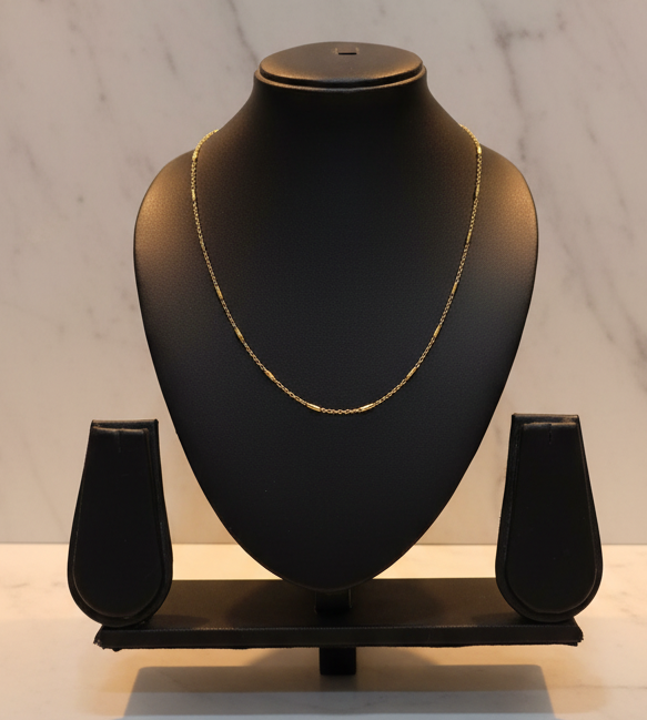 Golden Oxidised Anti-Tarnish Chain Necklace