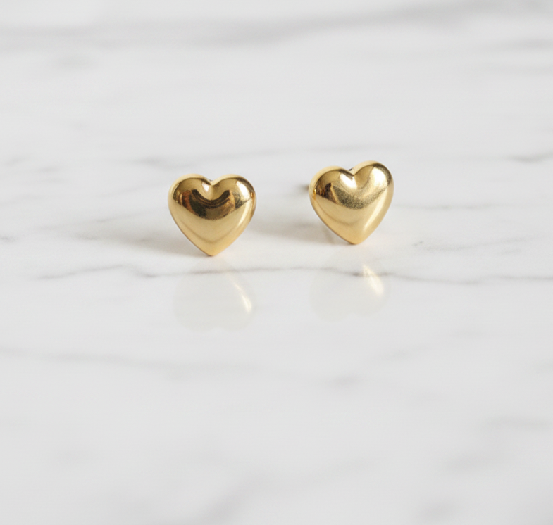 Anti-Tarnish Heart Shape Earrings