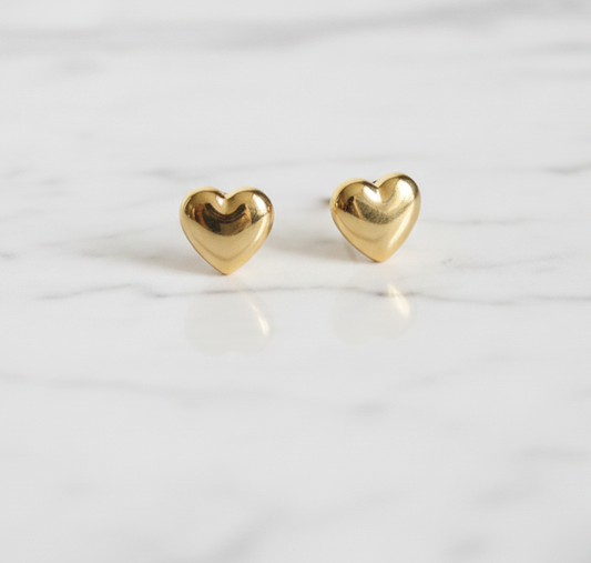 Anti-Tarnish Heart Shape Earrings