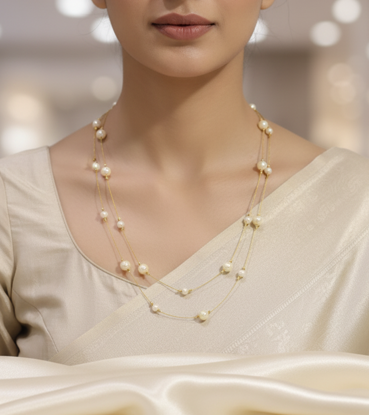 Invisible Brass Chain Necklace