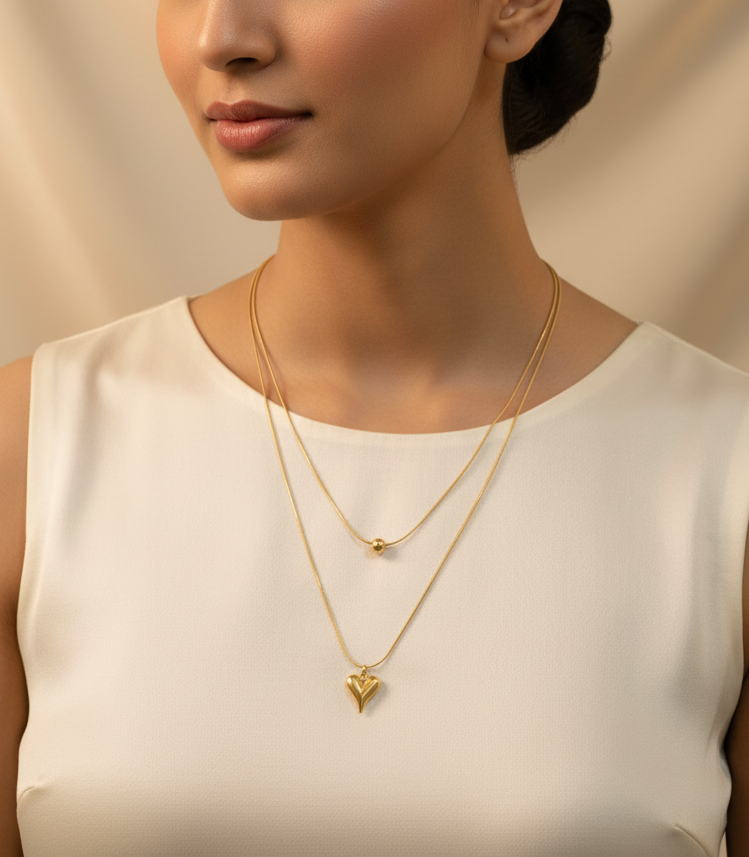 Anti-Tarnish Double Chain Necklace