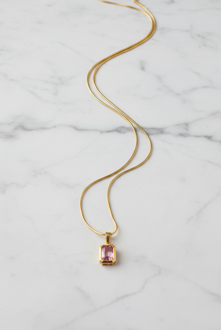 Golden Oxidised Anti-Tarnish Pendant Necklace