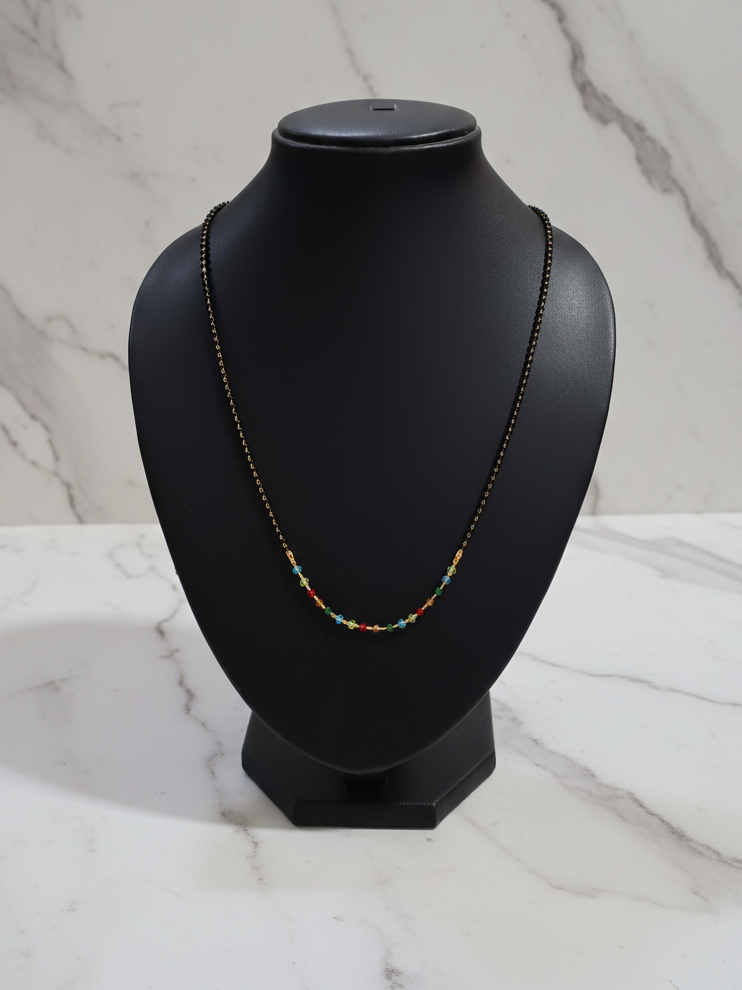 Crystal Beads Pendant Mangalsutra