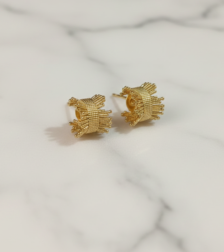 Anti-Tarnish Round Earrings