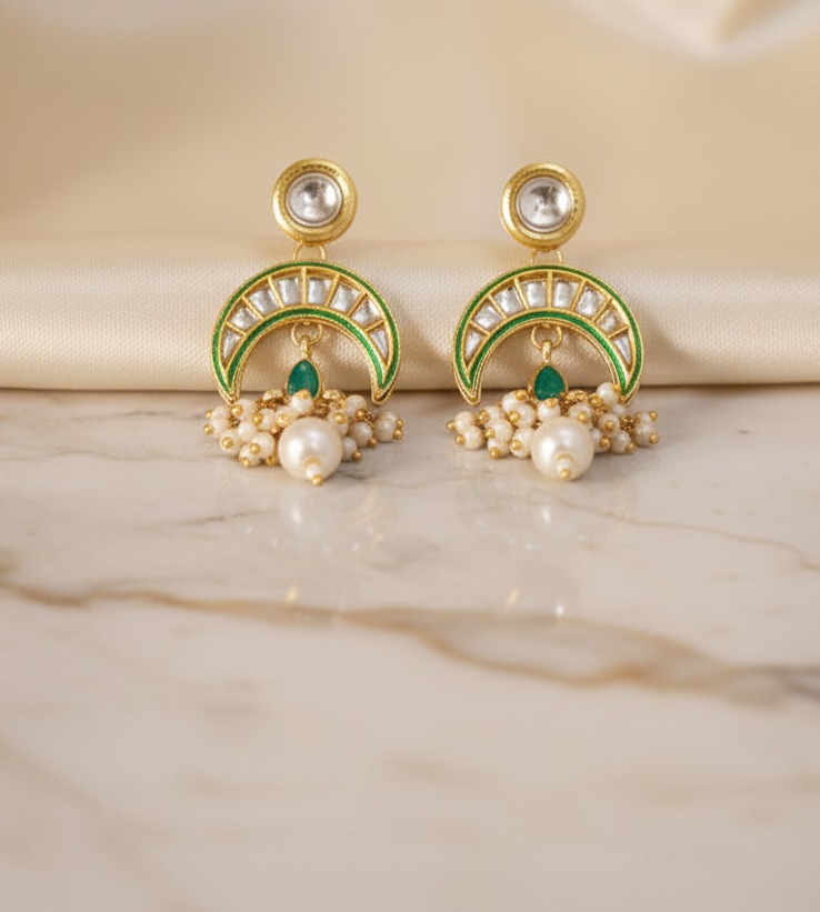 Meenakari Kundan Earrings