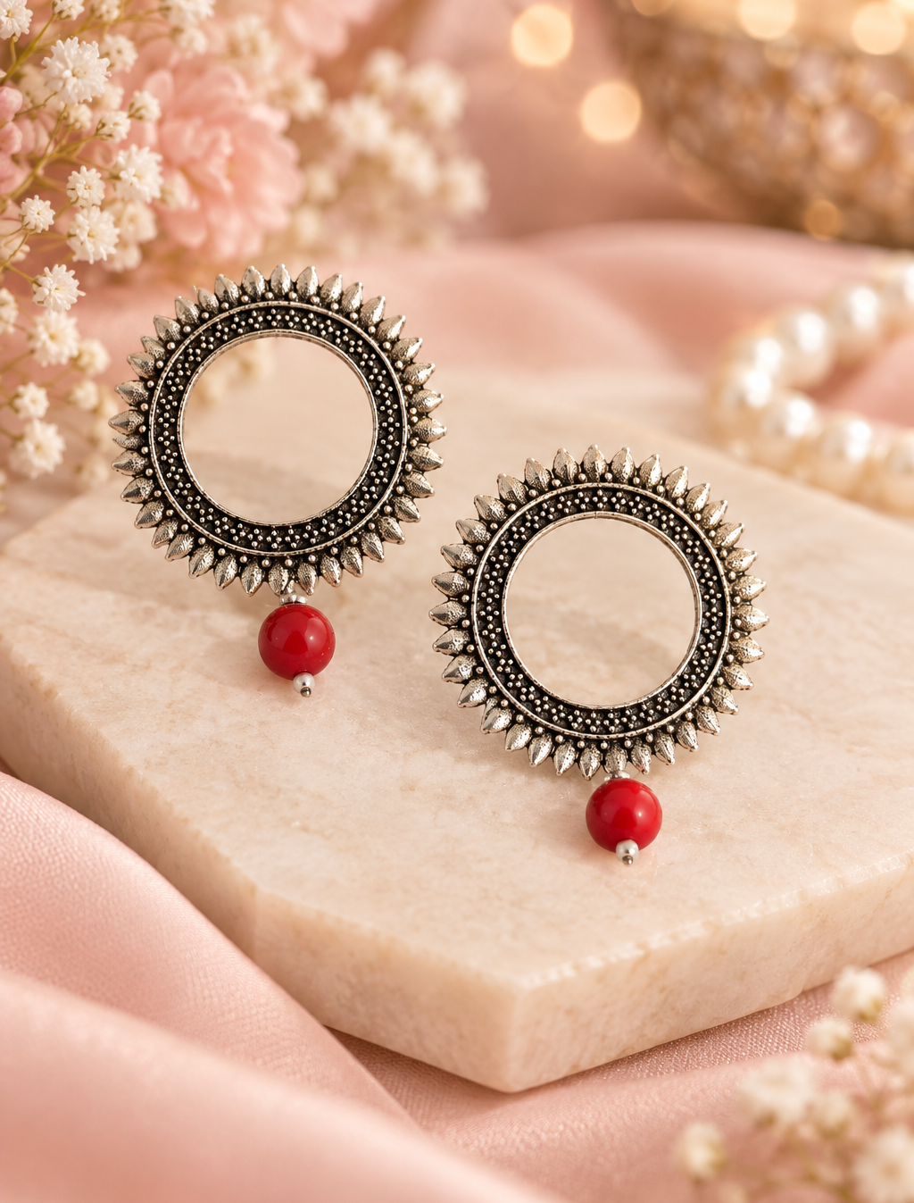 Oxidised Silver Plated Earrings