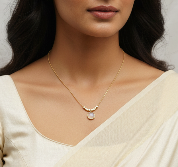 Golden Oxidised Anti-Tarnish Chain Necklace