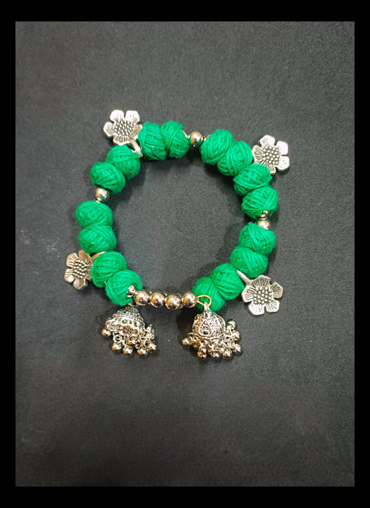 Adjustable Cotton Beads Bracelet