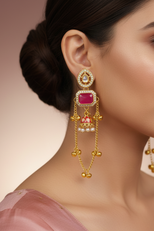Kashmiri Kundan Earring