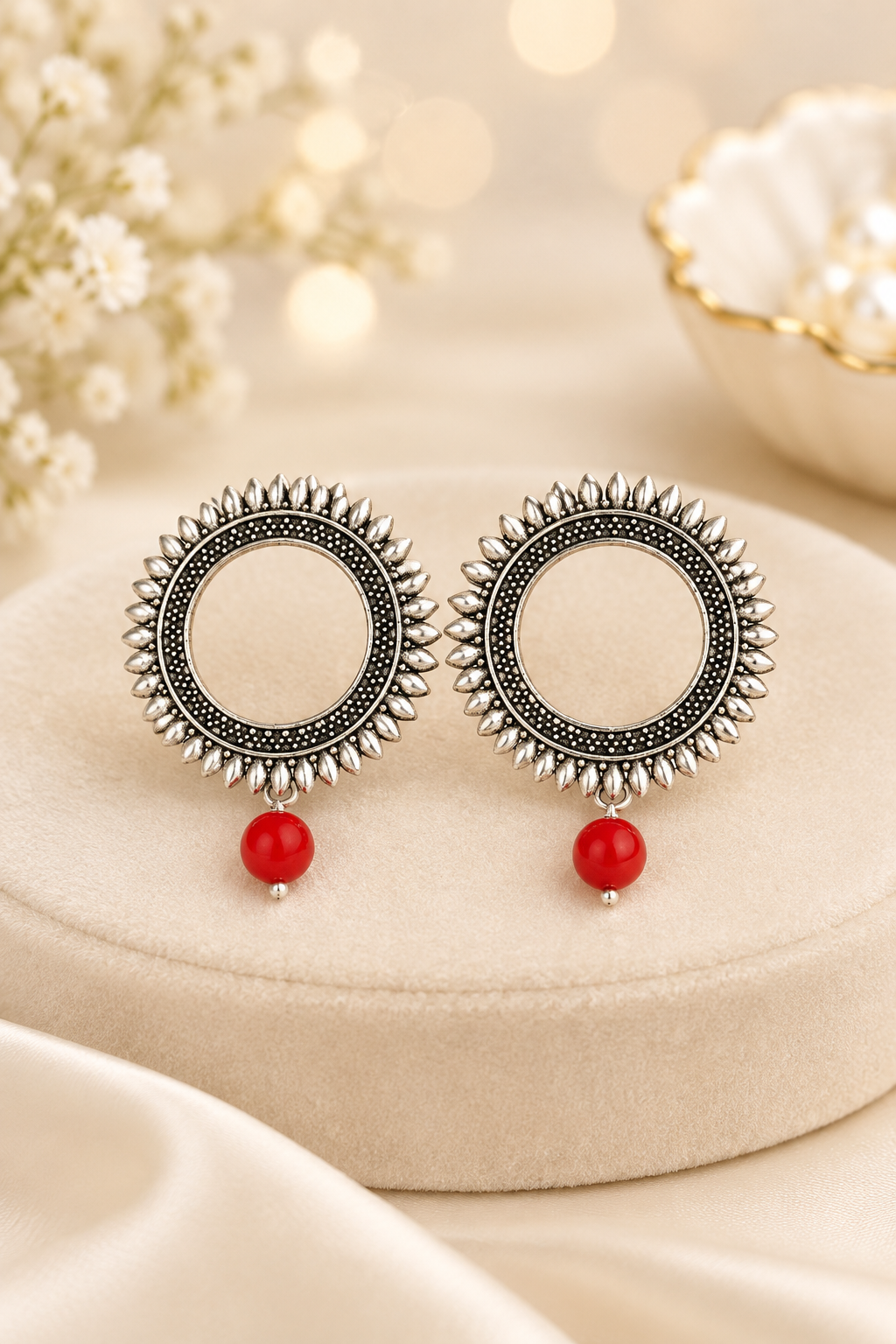Oxidised Silver Plated Earrings