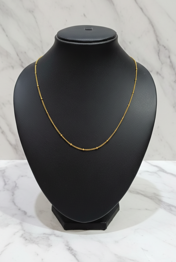 Golden Oxidised Anti-Tarnish Chain Necklace