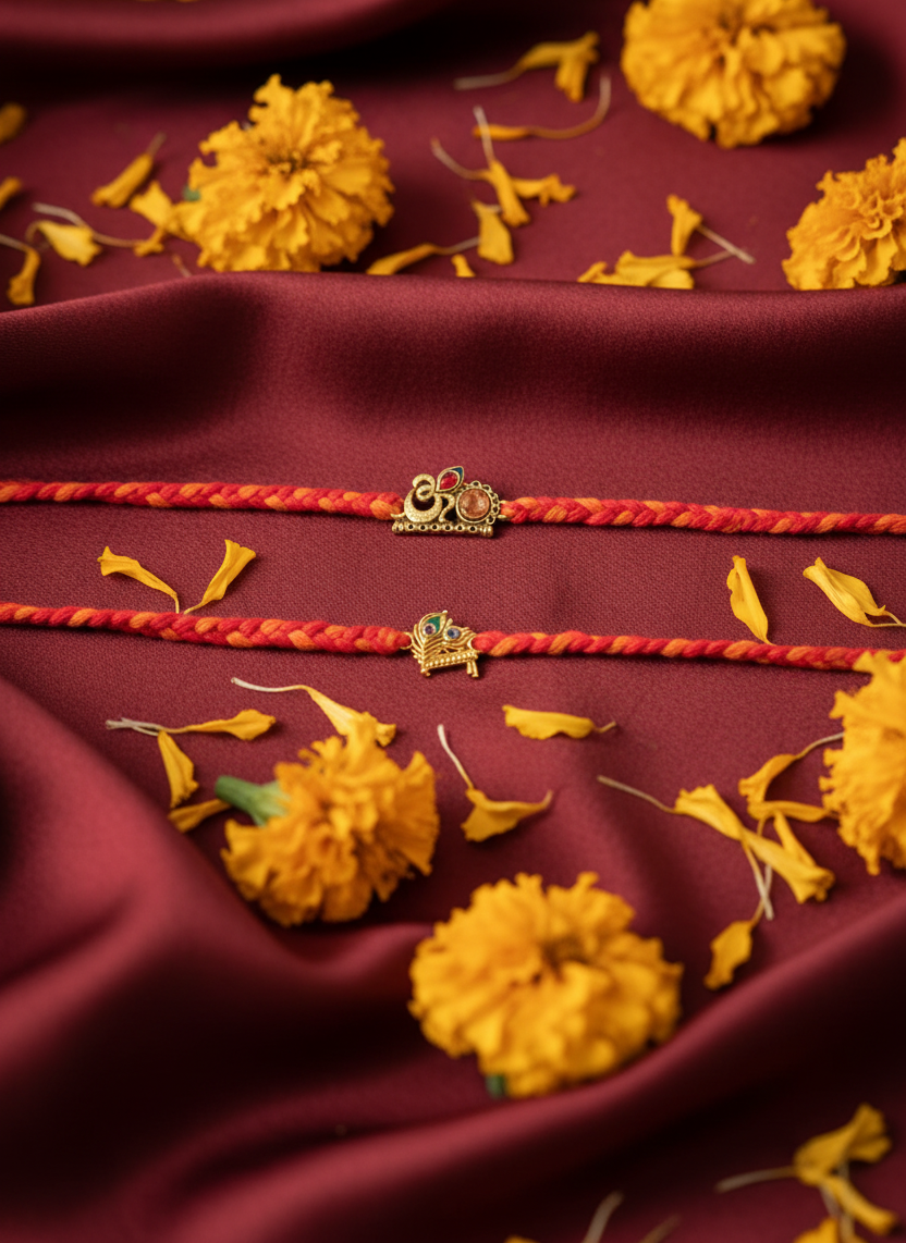 Combo of Om & Krishna Rakhis