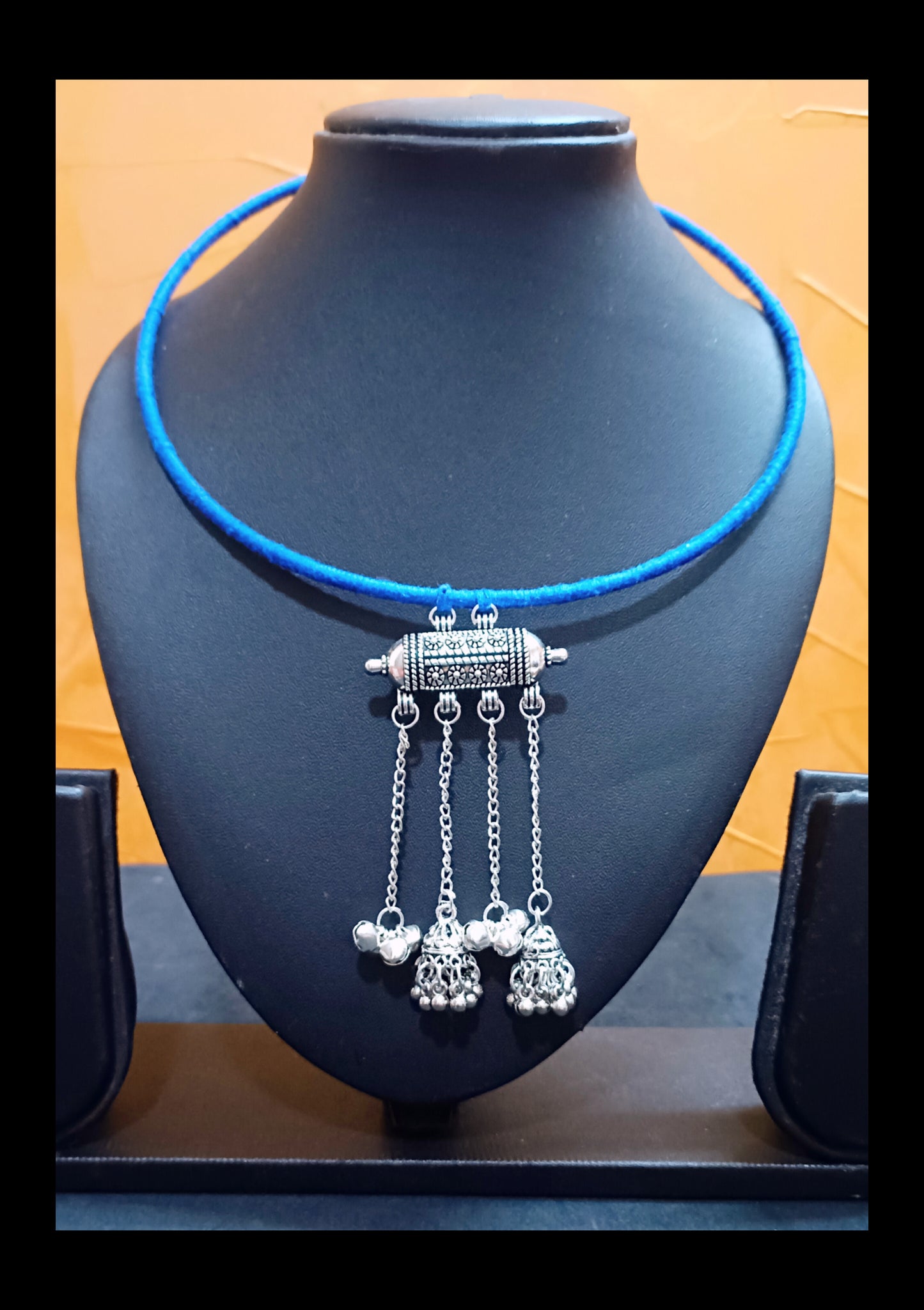 Oxidised Hasli Neckpiece