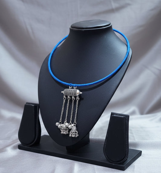 Oxidised Hasli Neckpiece