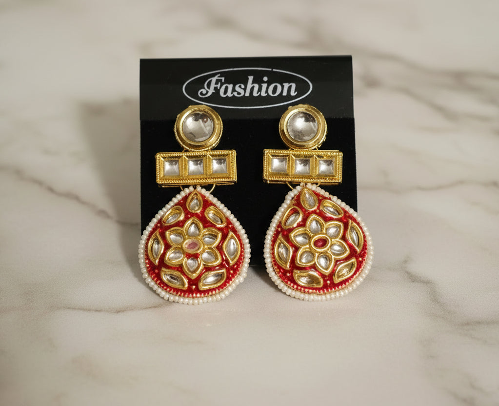 Meenakari Kundan Earrings