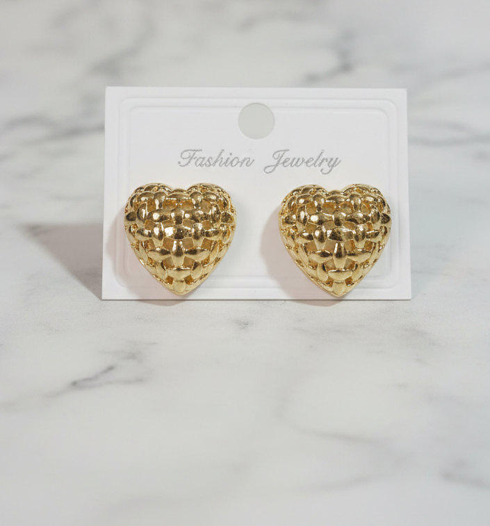 Anti-Tarnish Heart Shape Earrings
