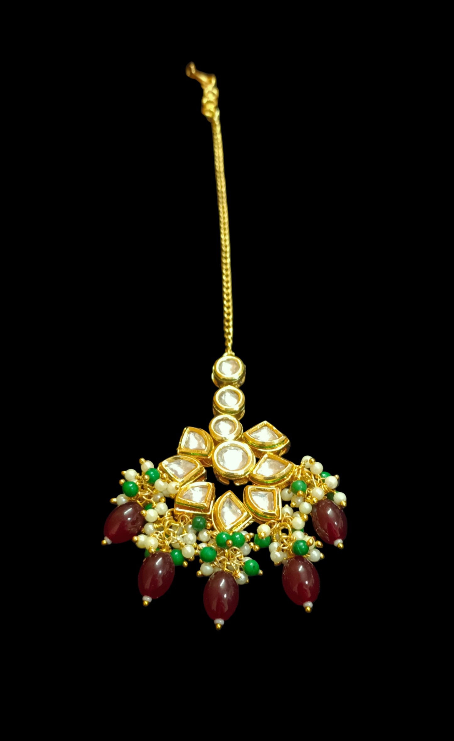 Meenakari Kundan Maangtikka
