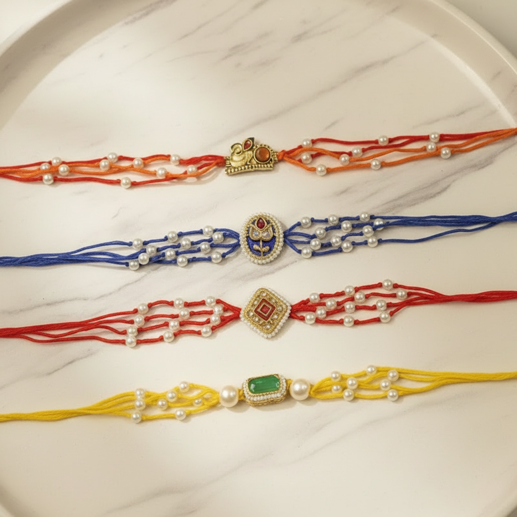 Combo of 4 Colorful Rakhi
