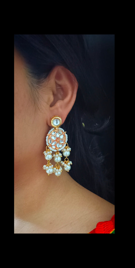 Beautiful Gold Plated Chand Earrings