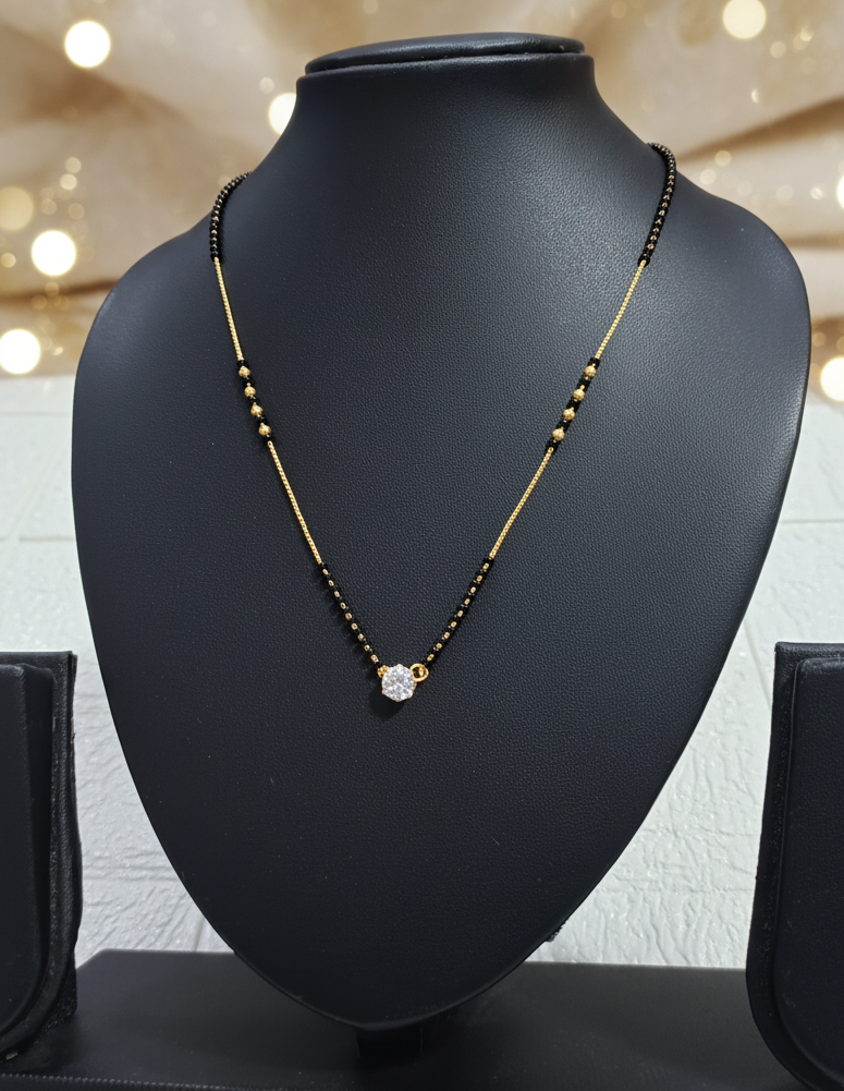 Delicate AD pendant Mangalsutra
