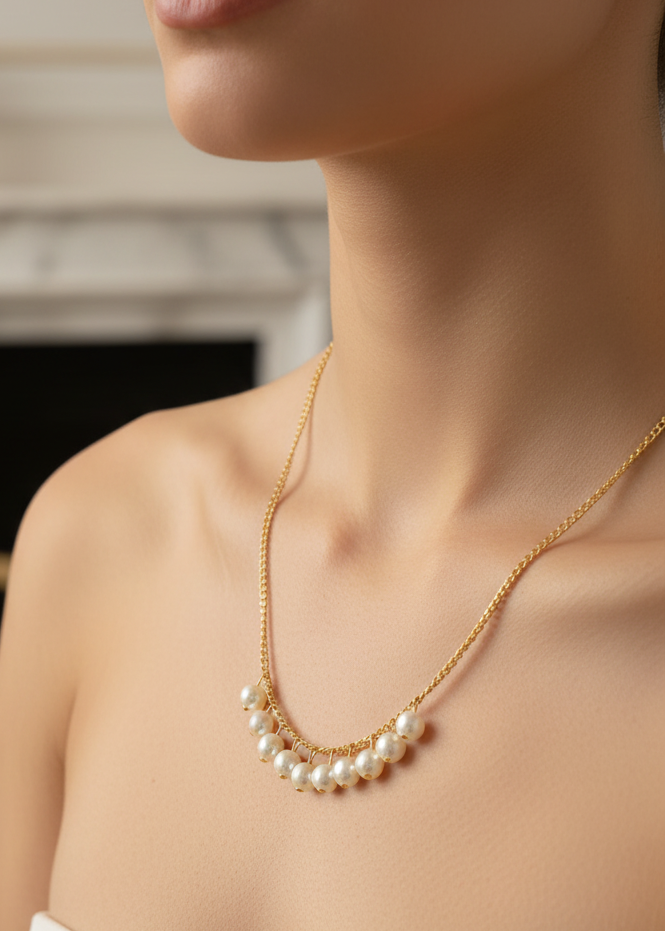 Gold- Plated Chain Necklace Set