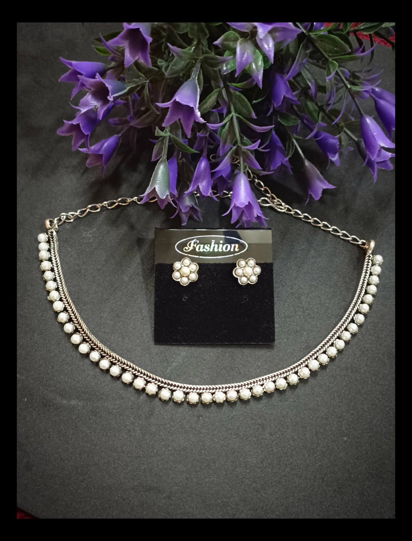 Oxidised Choker Set