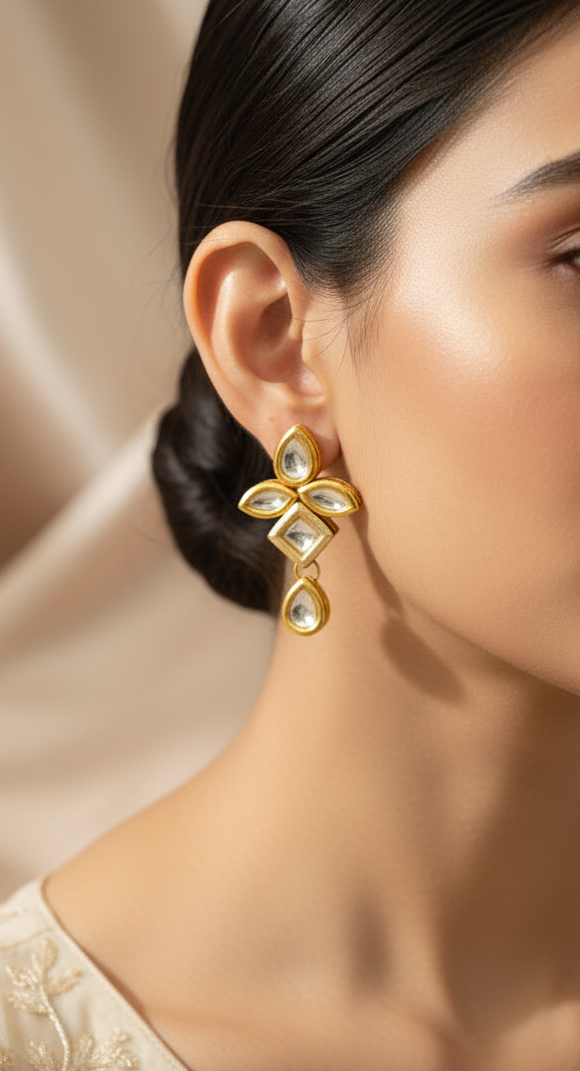 Beautiful Meenakari Kundan Earrings