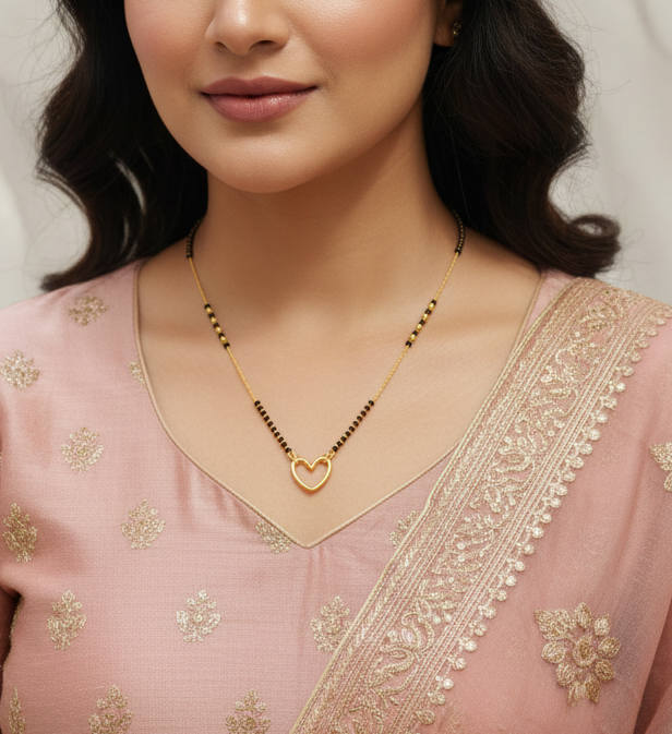 Delicate Heart Chain Mangalsutra