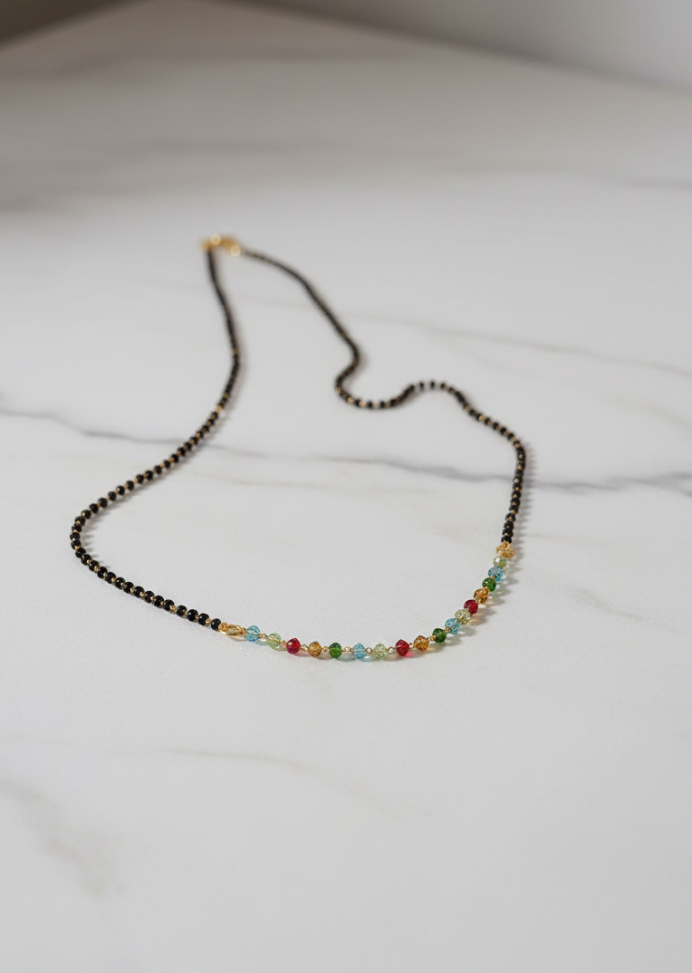 Crystal Beads Pendant Mangalsutra