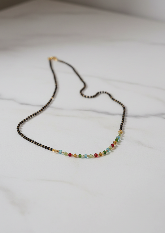 Crystal Beads Pendant Mangalsutra