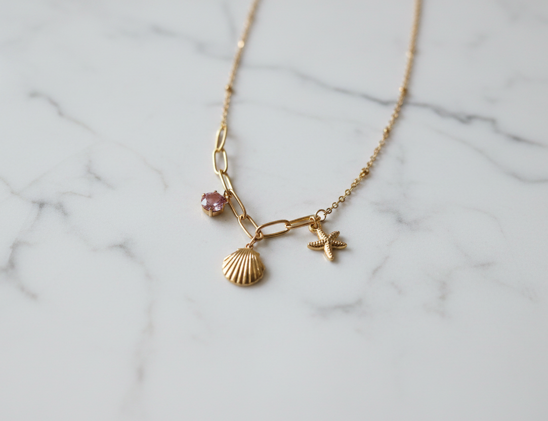 Golden Oxidised Anti-Tarnish Chain Necklace