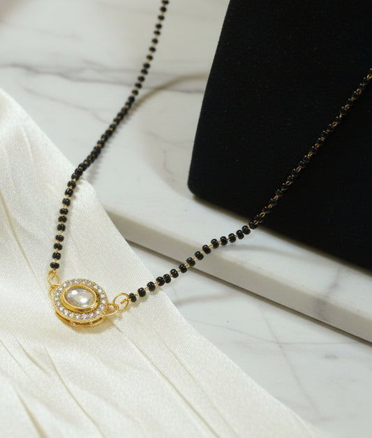 Meenakari Kundan Pendant Mangalsutra