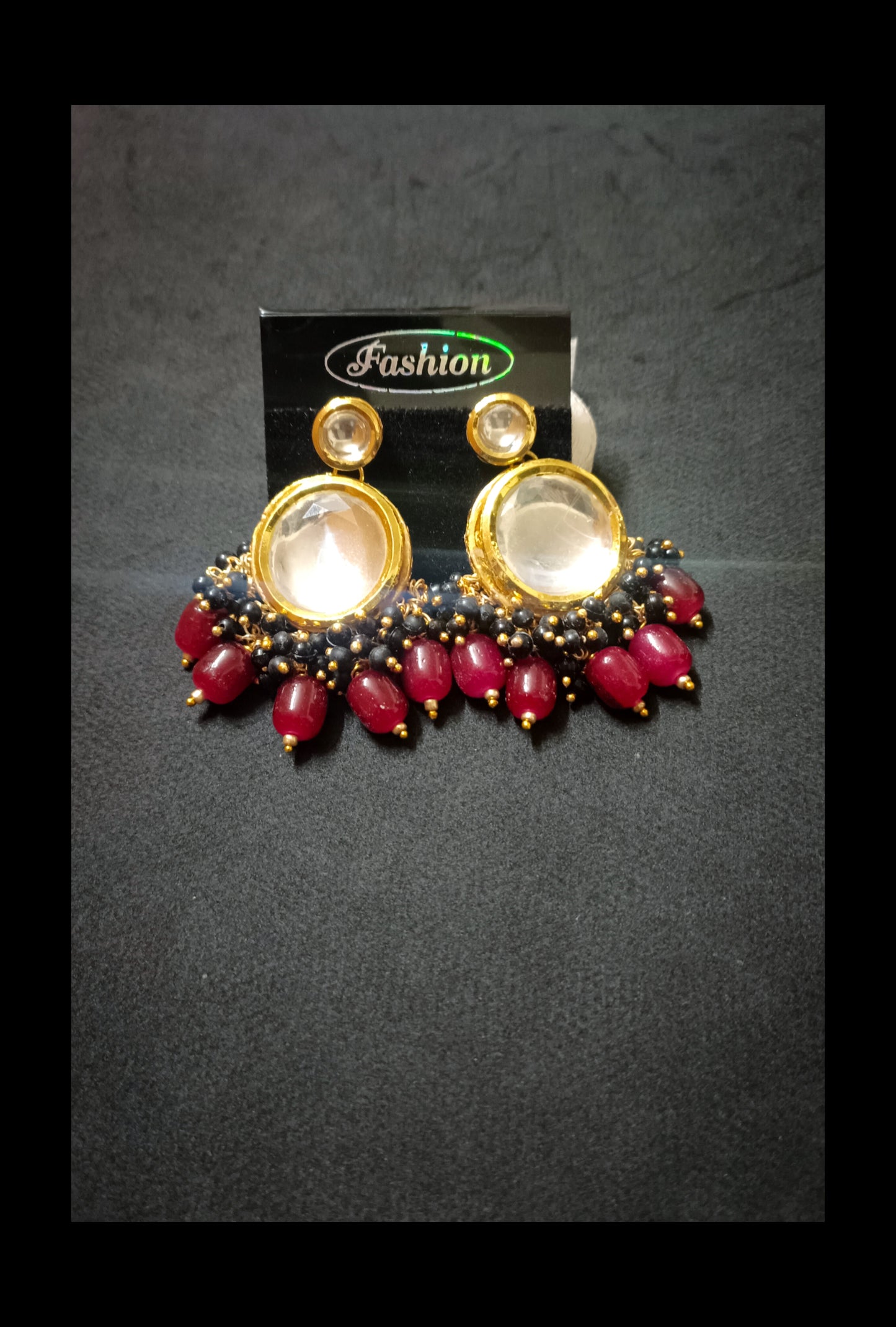 Meenakari Double Layer Kundan Earrings