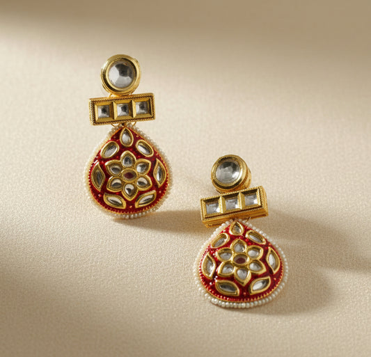 Meenakari Kundan Earrings