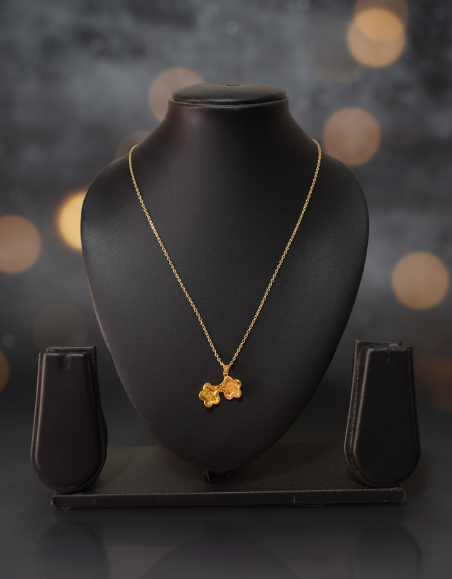 Anti-Tarnish Gold-Plated Heart Pendant Necklace