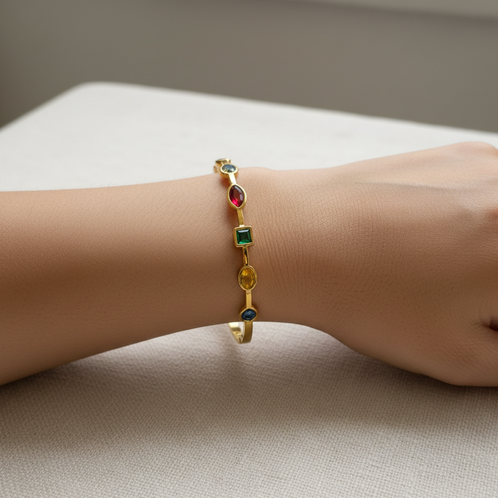 Anti-Tarnish Openable Colorful Kada